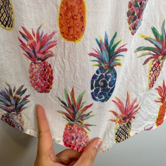 J. Crew ananas printed popover blouse size 2 - Picture 5 of 7